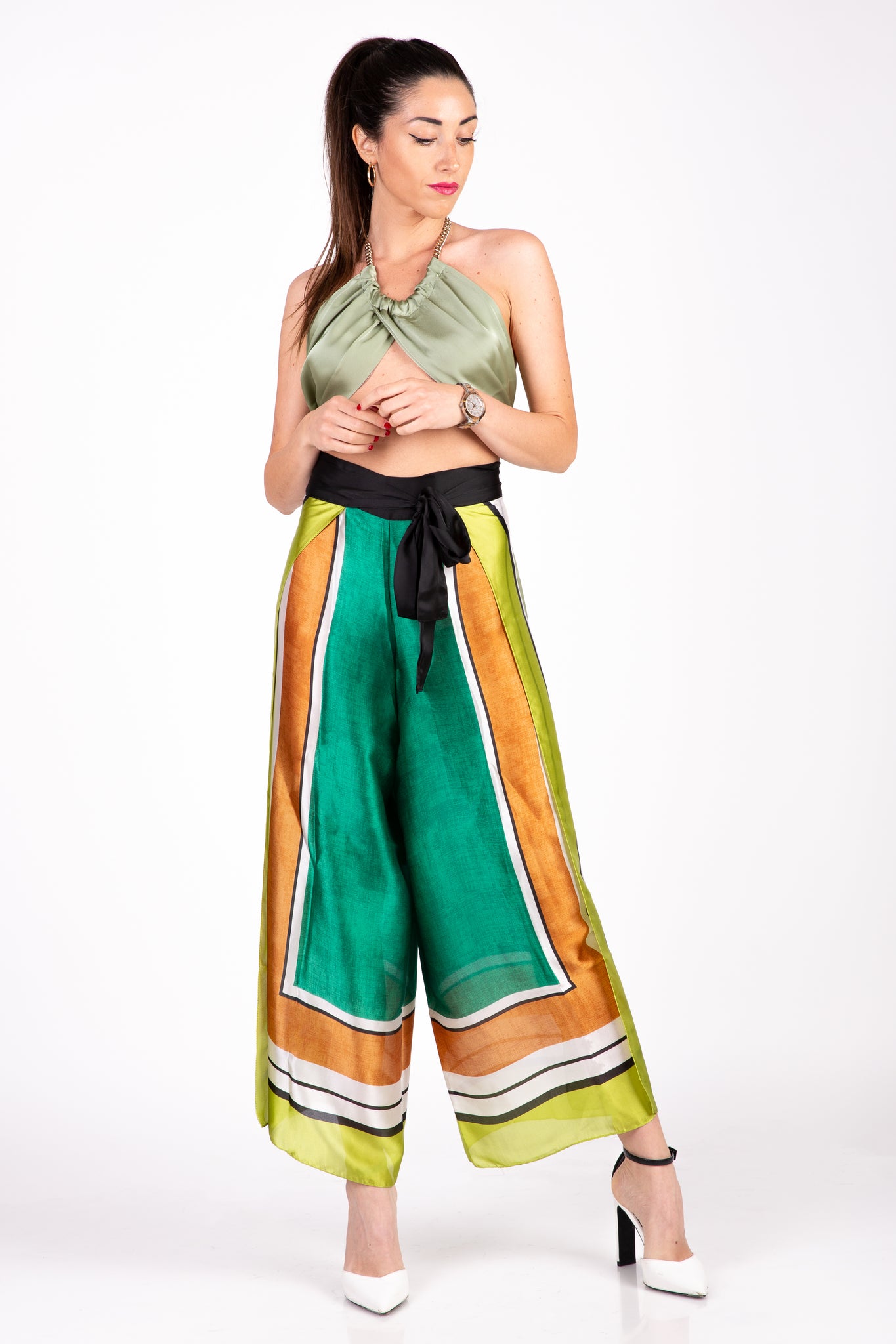 Pantalone/Tuta Dubai Geometria Verde/Rame